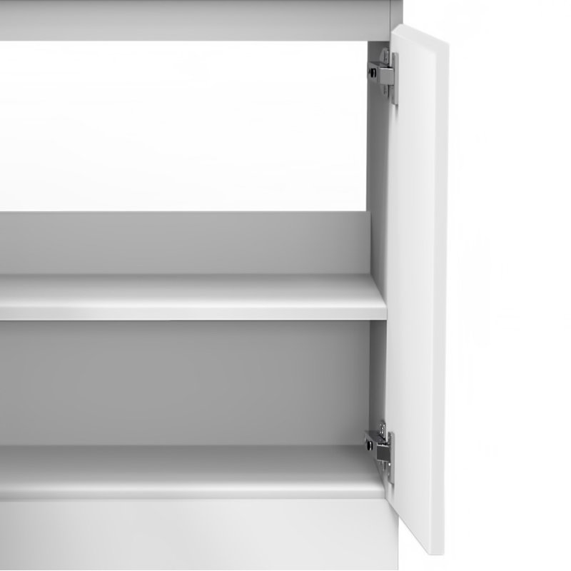 Boyan 600mm Single Bathroom Vanity with Drop In Resin Basin, High Gloss White