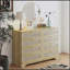 Charmante commode double en rotin naturel pour chambre à coucher et salon