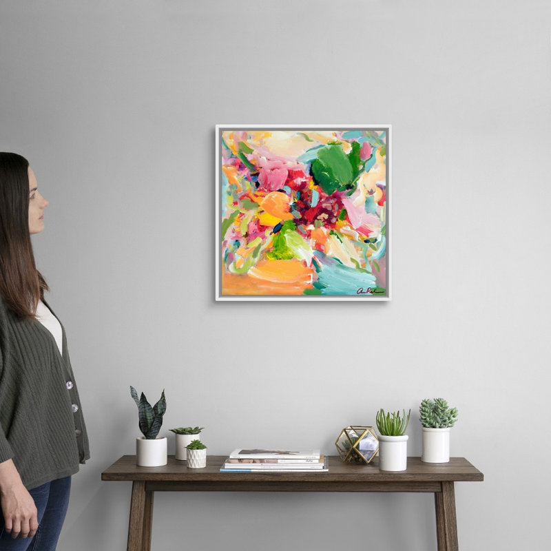 "French Macarons" par Amira Rahim, reproduction sur toile, H 22 po x l 22 po, Toile avec cadre photo, Blanc