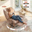 Fauteuil inclinable pivotant à 360 ° en velours surdimensionné avec support pour téléphone portable-118564504