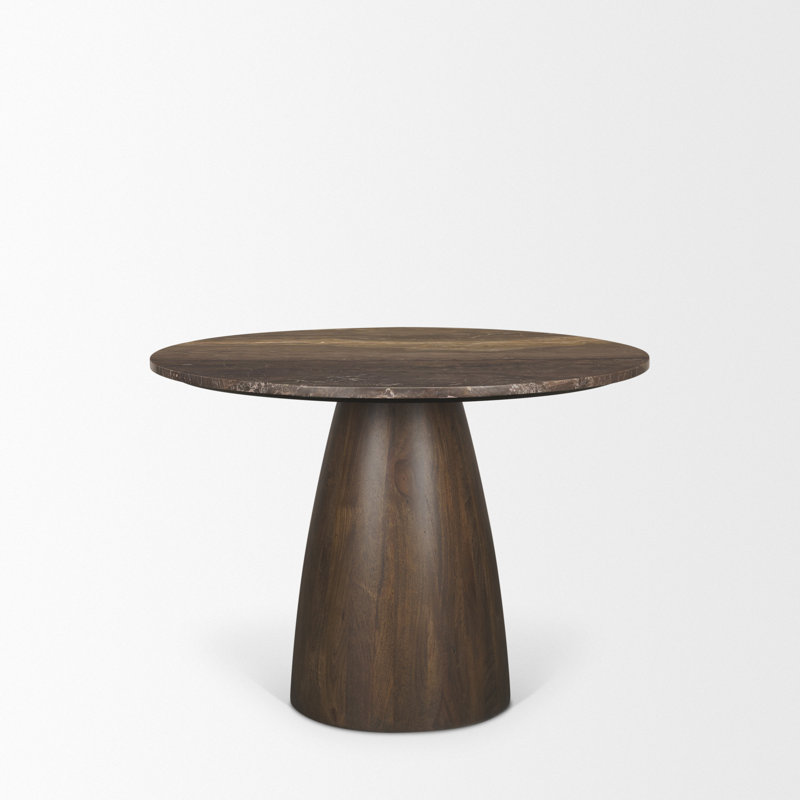 Table de salle à manger 54 po Mellonia, H 30 po x L 54 po x l 54 po, Brun