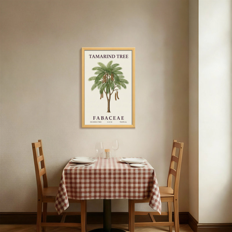 Plants & Flowers Tamarind Tree Botanical Illustration Pattern Print