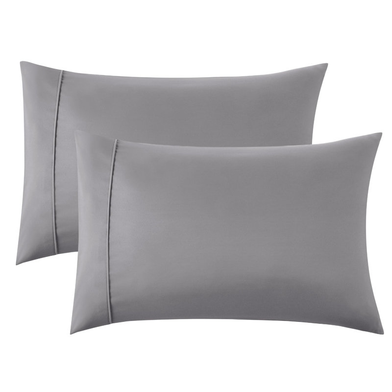 Bedsure Decorative Boho Pillow Shams With Envelope Closure, Queen Pillow Case, Light Gray