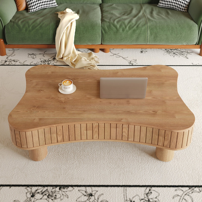 Table basse à plateau relevable pour salon, Light Brown