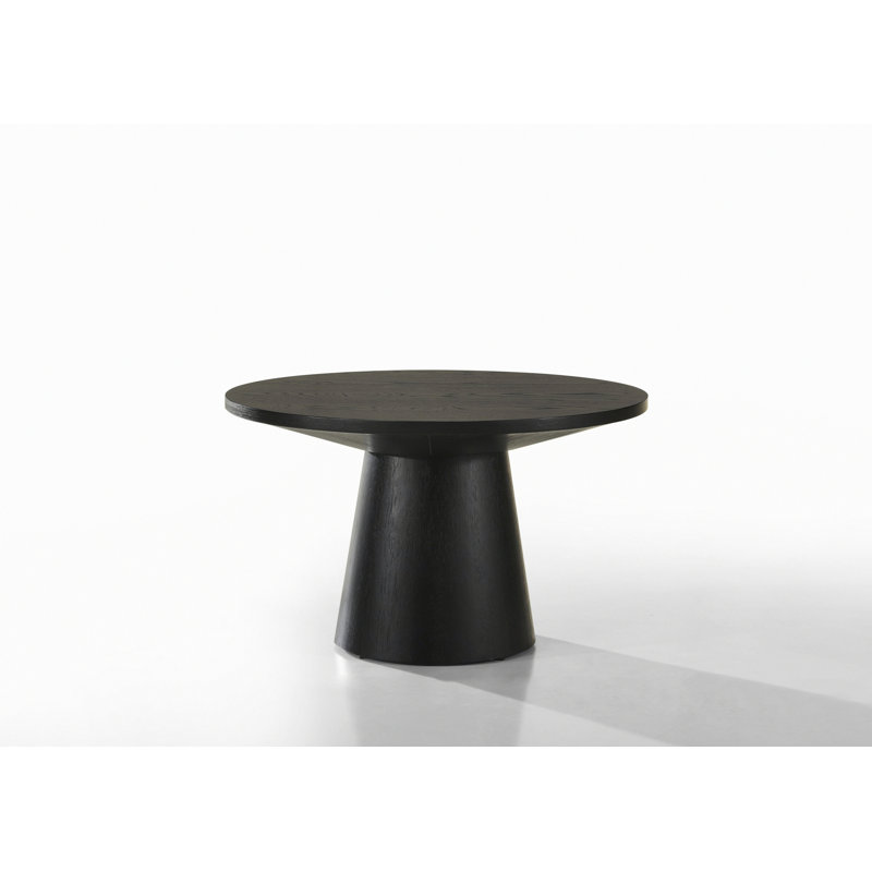 Table basse ronde avec base piédestal