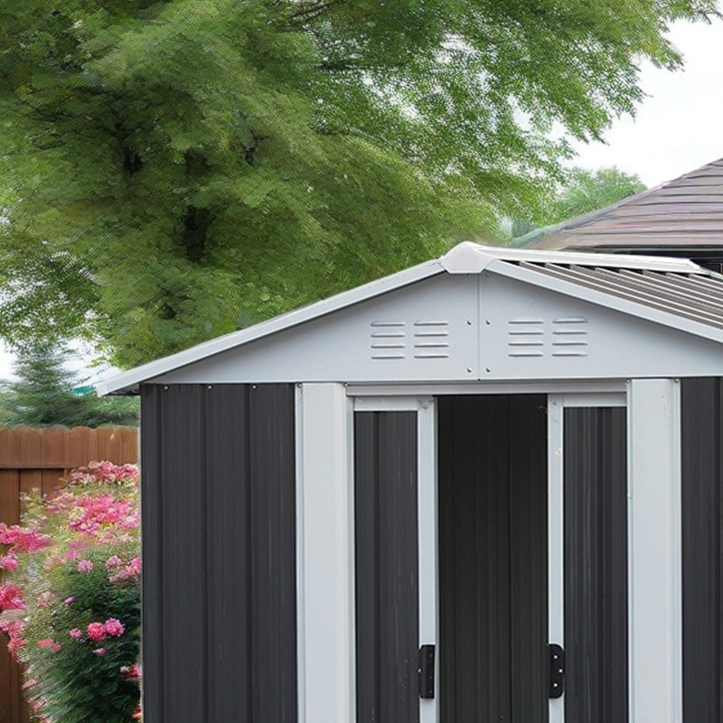 Outdoor Storage Shed, 72.2" H x 74.5" W x 45.3" D