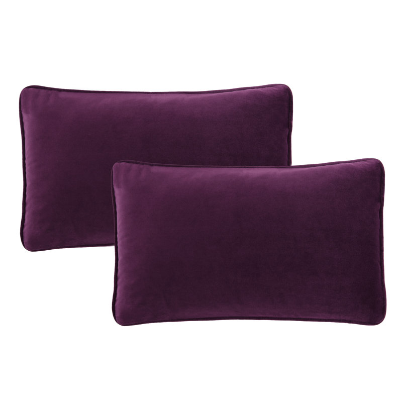 Chanasya Holland Velvet Pillow Cover, Plum