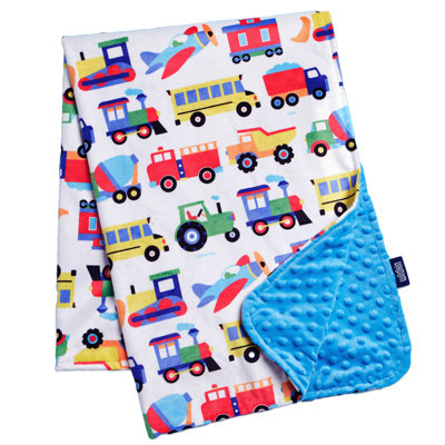 Wildkin Plush Baby Blanket – Soft & Cozy Comfort, Ideal for Toddlers, Travel & Daycare - Trains, Planes, and Trucks