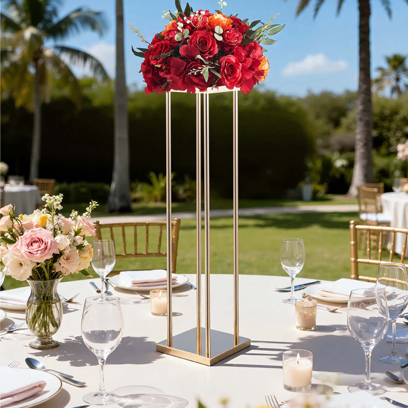 Steel Wedding Flower Stand, 80" H x 20" W x 20" D