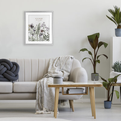 «Be Still and Know Botanicals», reproduction sous verre encadrée, design par Cindy Jacobs