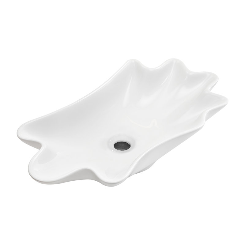 Arvilla 24'' Shell-Shaped Countertop Bathroom Vessel Sink