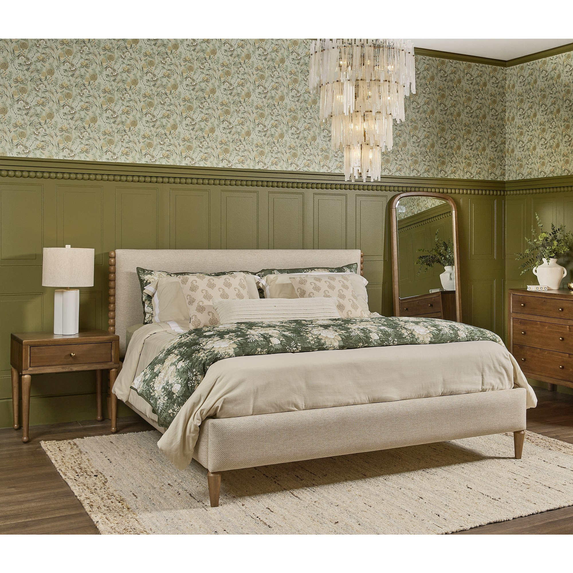 August Upholstered Platform Bed, Queen