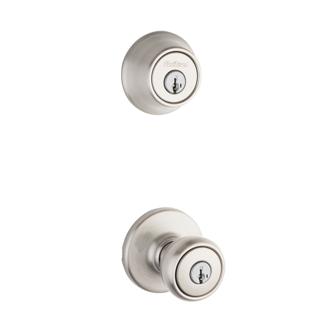 Complete Tylo Entry Knob Set with Single Cylinder Deadbolt Kwikset 