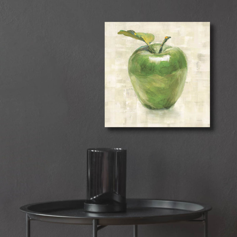 Art mural en verre «Green Apple» par Danhui Nai, H 12 po x l 12 po x P 0,13 po
