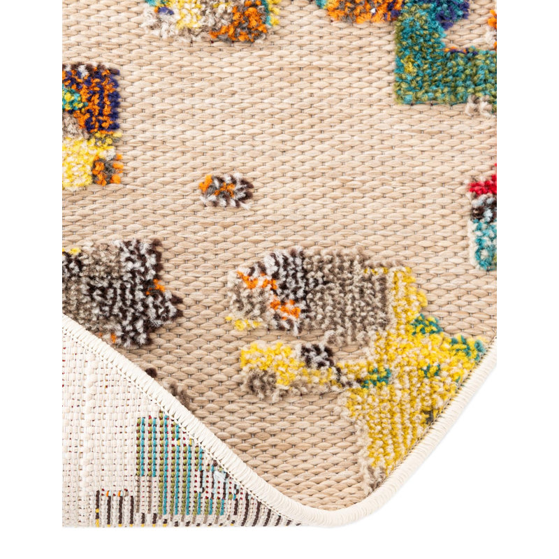 Wrought Studio Monica Marelda Indoor/Outdoor Area Rug, Round 6'1"