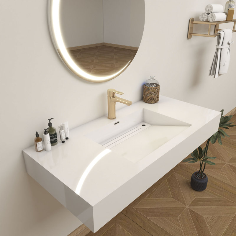 Comptoir de salle de bain en acrylique renforcé Jessica