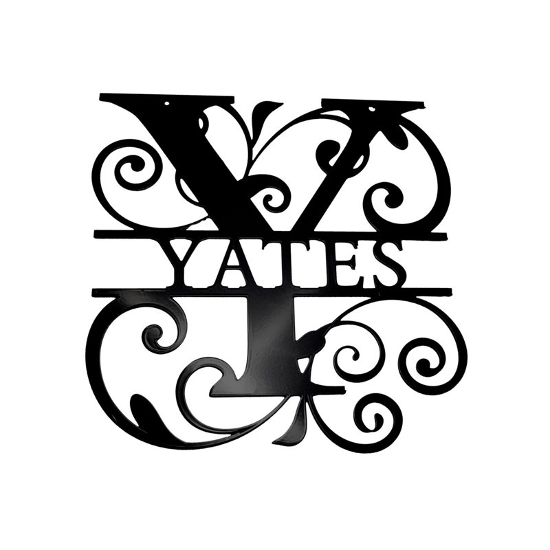 Anbut 8" Wall Accent, Black, Letter Y, Yes