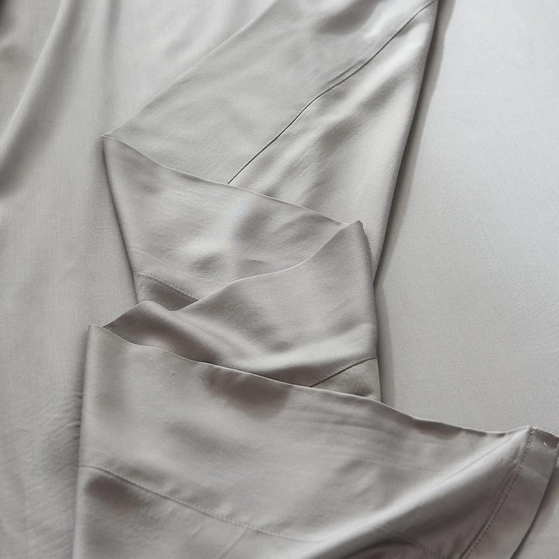 100% Rayon From Bamboo Cooling Fitted Bottom Sheet Only 1 Piece, King Fitted Sheet, Gray