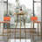 Bar Table And Chairs Three Piece Set, Gold Frame, Sponge Made Seat Cushions And Backrests, Bar Table With Storage Function-366669239
