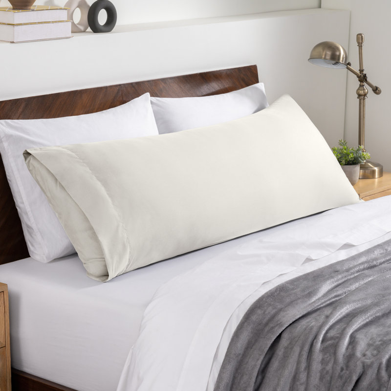 Microfiber Body Pillowcase Envelope Closure, Cream