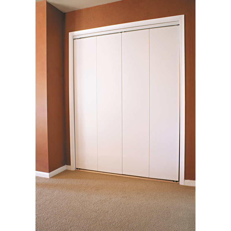 White Solid Core Primed Bi-Fold Door with Mirror, 80" x 60"