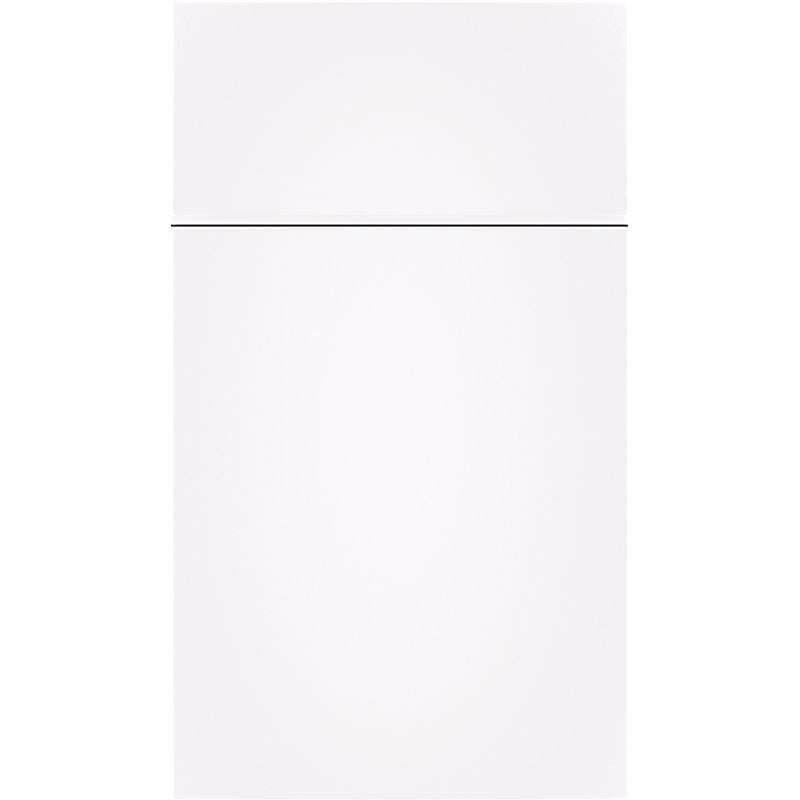 Échantillon de porte Eastwood, Blanc brillant, Bois manufacturé (thermofoil)