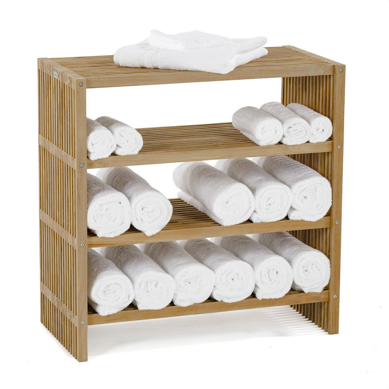 Solid Wood Free-Standing Bathroom Shelves