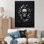 Masque tribal africain noir et blanc V sur toile