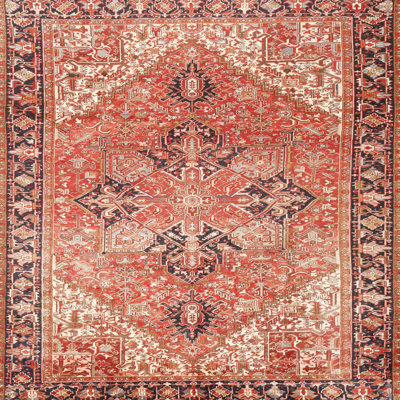 Tapis oriental rouge clair / beige