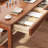 Nut-brown Rectangular Solid Wood with 2 drawers desk-1415149425