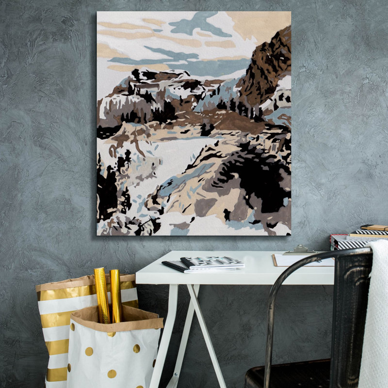 Toile épique Graffiti «Hush Peaks 1» par Melissa Wang, 26 po x 30 po, H 30 po x l 26 po