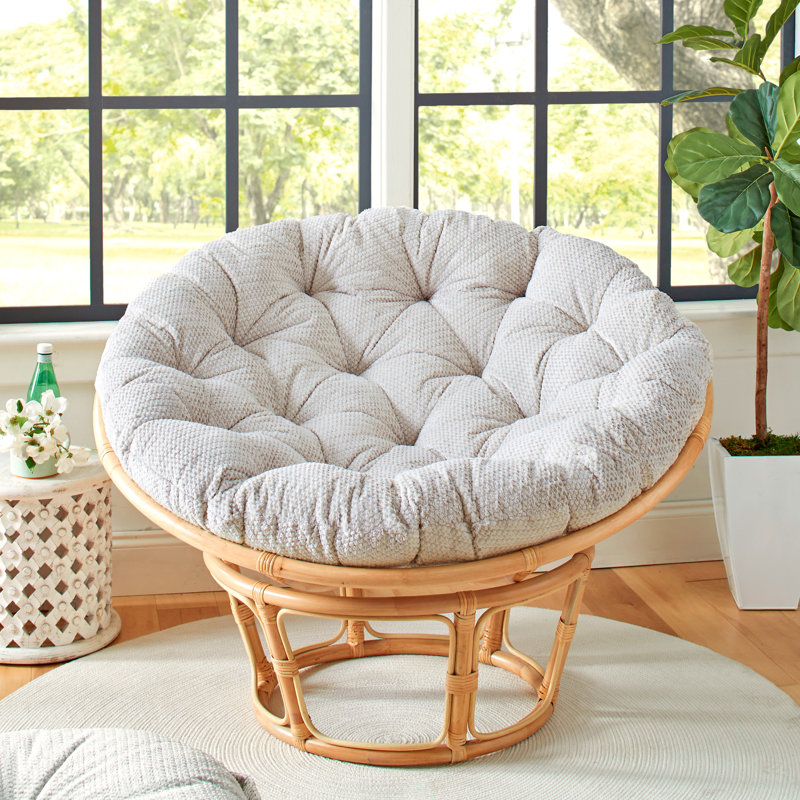 Indoor Textured Papasan Seat Cushion | Red Barrel Studio