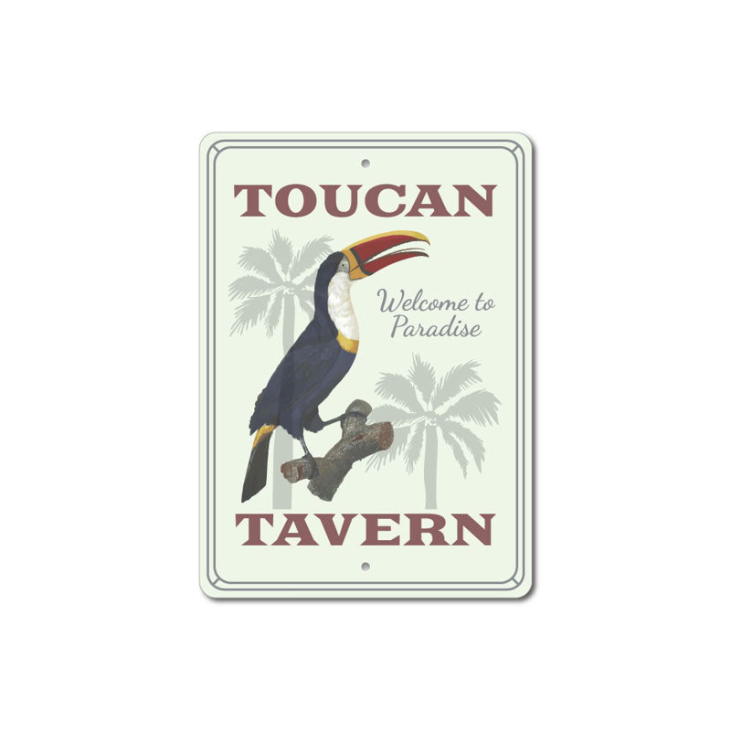 Plaque Toucan, H 18 po x l 12 po x P 0,06 po