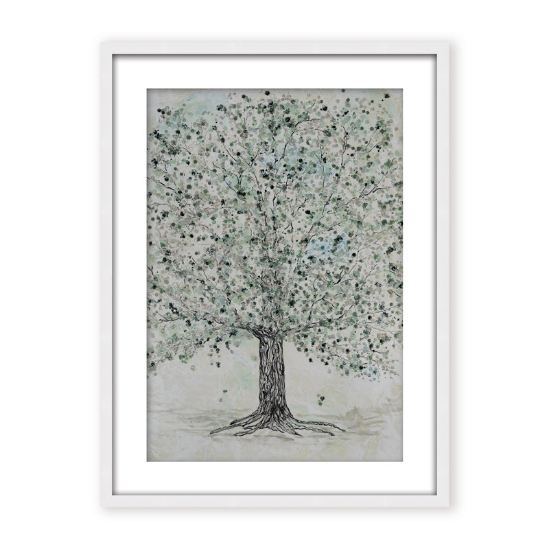 Nature Inspired "Lush Renewal" Canvas Wall Art By , 24" H x 16" W, Framed Matted Print, Black