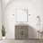 Single Bath Vanity with Carrara Marble Top-643920844