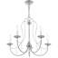 Lustre classique / traditionnel à 5 lumières de style bougie avec détails en cristal Gaiwan-152604054-233272576