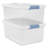 Sterilite Plastic Clear Stackable Latching Storage Box Container