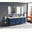 Miroir de salle de bain 84 po x 40 po à DEL avec éclairage avant et arrière, antibuée, mémoire, 3 couleurs, gradation continue, meuble-lavabo mural-548222682-548222241