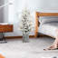 Arbre de Noël floqué avec base en pot, lumières à DEL blanc chaud, pointes, branches Pe + Pvc avec pommes de pin - petit arbre de fêtes pré-éclairé pour la table, l'entrée ou la décoration intérieure-115294536