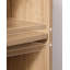 Storage Cabinet with Woven Rattan Doors and Open Shelves