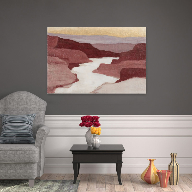 Impression d'art contemporain abstrait Canyon III, 32" H x 48" W