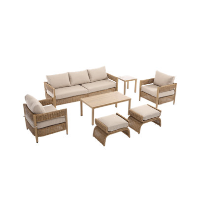 7 Pieces Outdoor Patio Conversation Set