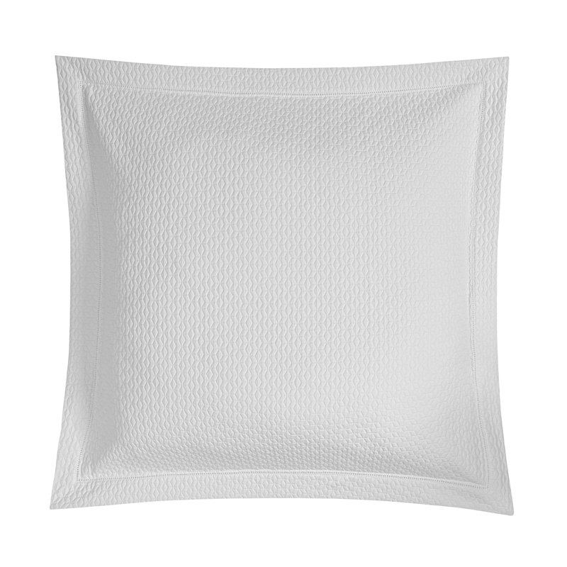 Selena 100% Cotton Matelassé Shams, white, King