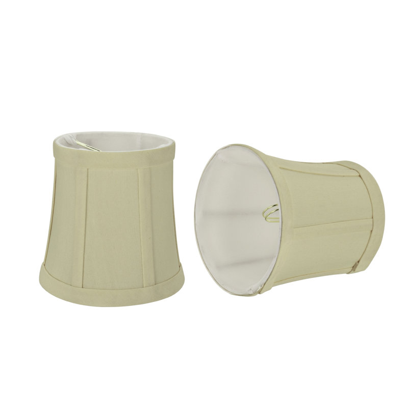Abat-jour cloche en tissu 5 "H (denim), Beige