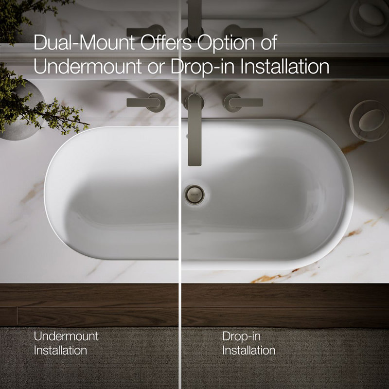 Kohler Iron Plains® Capsule Dual Mount Bathroom Sink