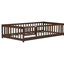 Lit de plancher avec clôture et porte, lit de plancher en bois d'hévéa avec barrières de sécurité-1373763221-1373763227