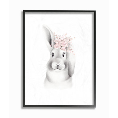 Gupton Fluffy Bunny Flowers Art
