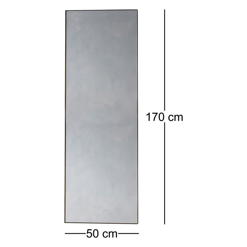 Frine Metal Rectangle Wall Mirror, Bronze