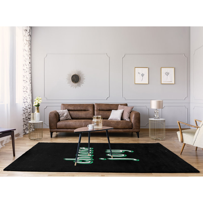 Tapis en poly-chenille choose tableau noir style, Rectangle 9 pi x 12 pi