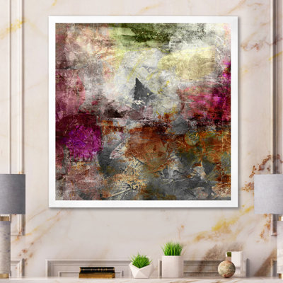 «Grunge Mauve and Dark Fusion», reproduction d'art moderne et contemporaine sur toile